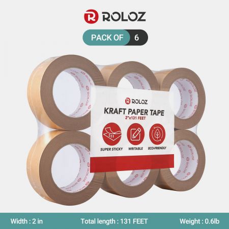 Kraft Paper Packing Tape 6pcs